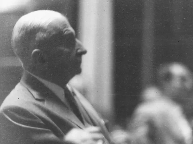 Ludwig von Mises in Princeton, New Jersey, in 1958